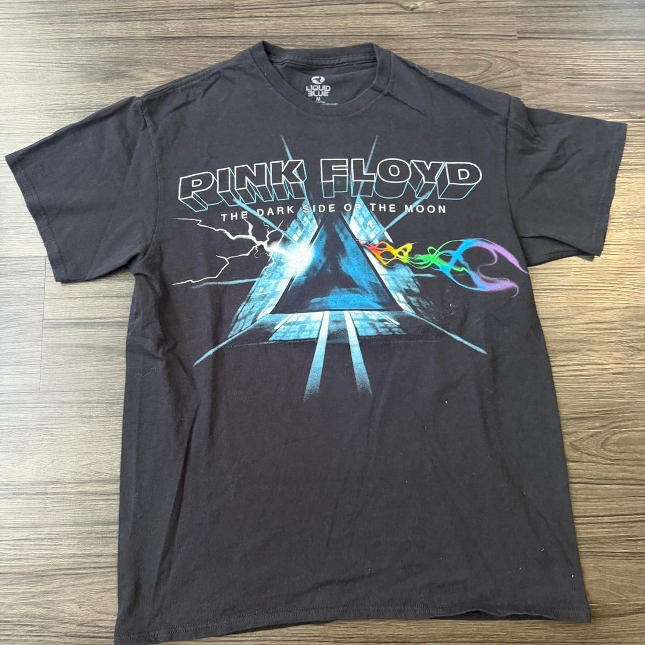 Liquid Blue Pink Floyd The Dark Side Of The Moon Band Music Tee Size Medium